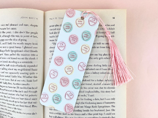 Love Heart Sweets Bookmark with Tassel