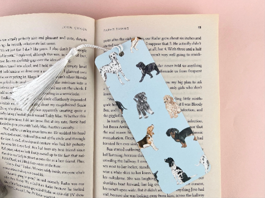 Dog Bookmark with Tassel