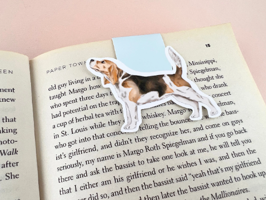 Beagle Dog Magnetic Bookmark