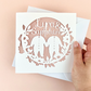 Personalised Twin Baby Grow Papercut Card