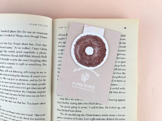 Chocolate Donut Magnetic Bookmark