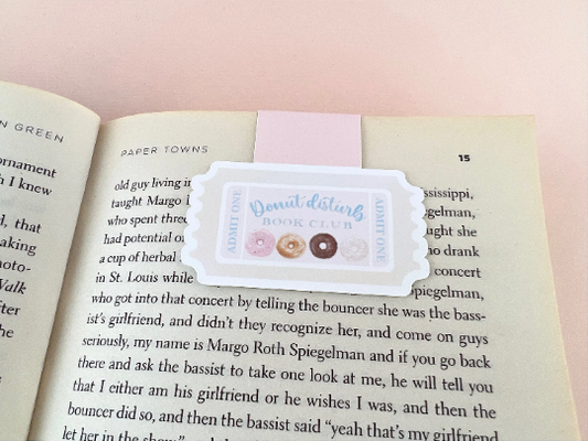 Donut Disturb Ticket Magnetic Bookmark