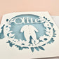 Personalised Baby Grow Papercut Card