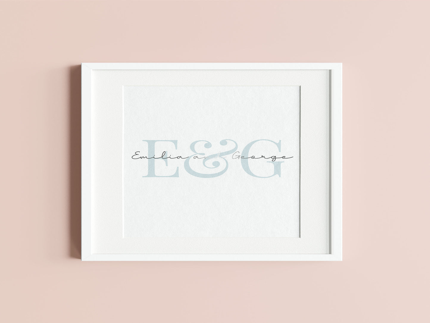 Personalised Couple Names Foil Print