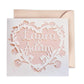 Couple Floral Poppy & Flax Papercut Card
