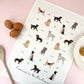 Dogs Personalised Tea Towel