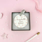 Personalised Pink Hearts New Baby Ceramic Ornament