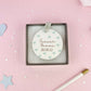 Personalised Blue Hearts New Baby Ceramic Ornament