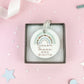 Personalised Blue Rainbow New Baby Ceramic Ornament