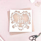Couple Floral Poppy & Flax Papercut Card
