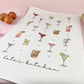 Cocktail Personalised Tea Towel