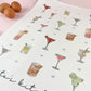 Cocktail Personalised Tea Towel