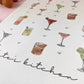 Cocktail Personalised Tea Towel