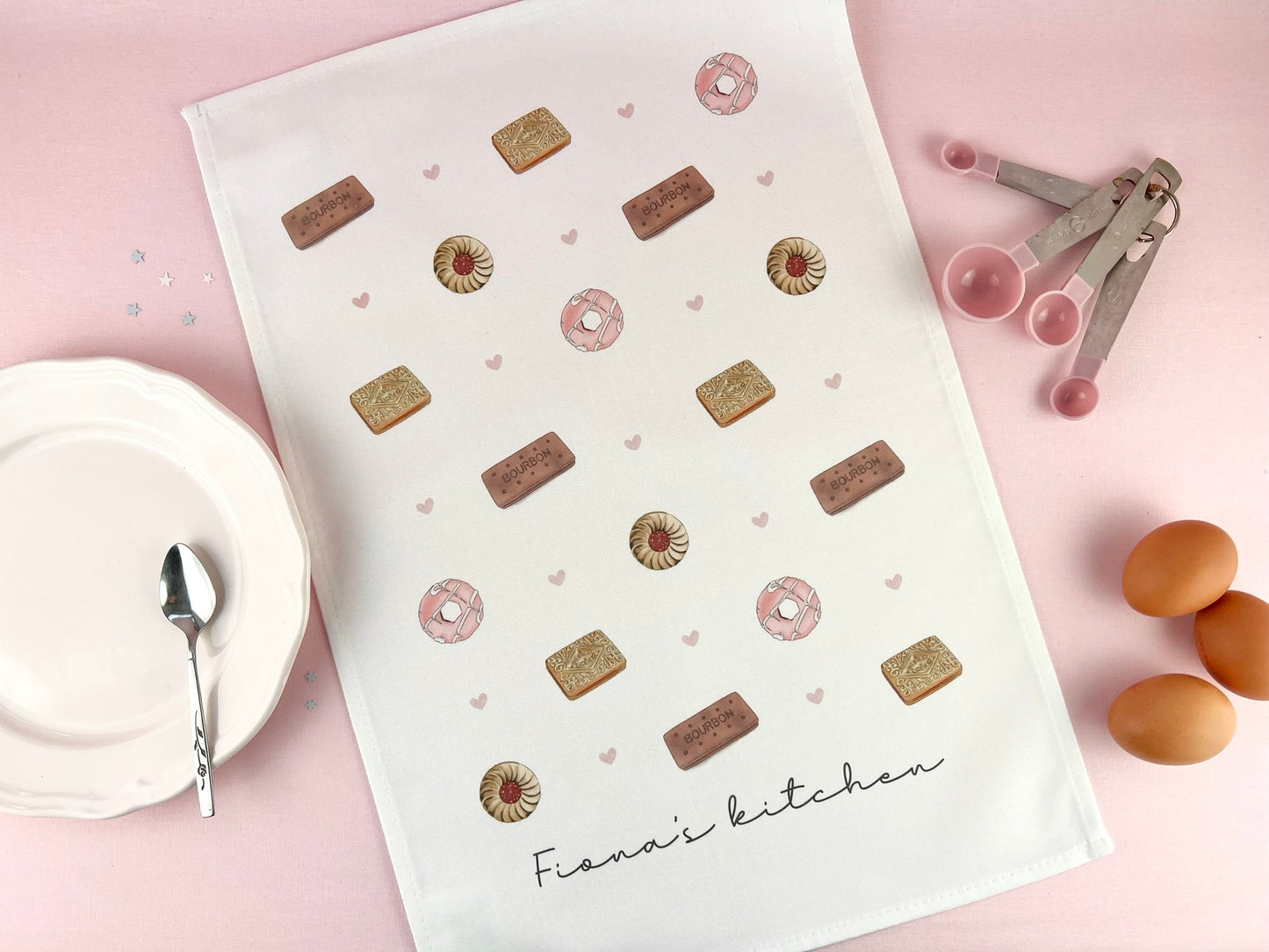 Biscuits Personalised Tea Towel
