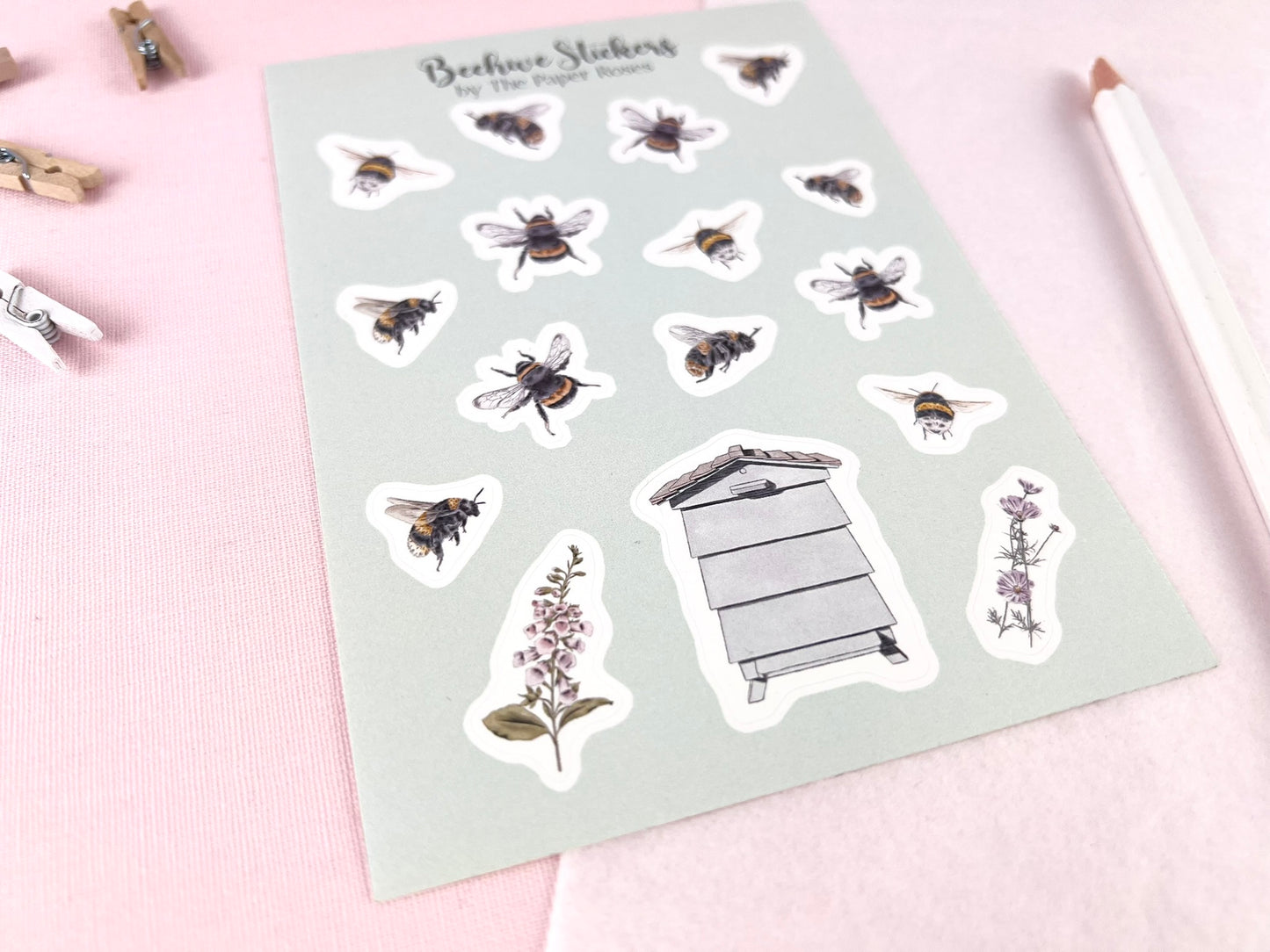 Bees Mini Planner Stickers