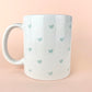 Blue Love Hearts Personalised Mug