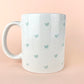 Blue Love Hearts Personalised Mug