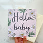 Daisy Hello Baby Papercut Card