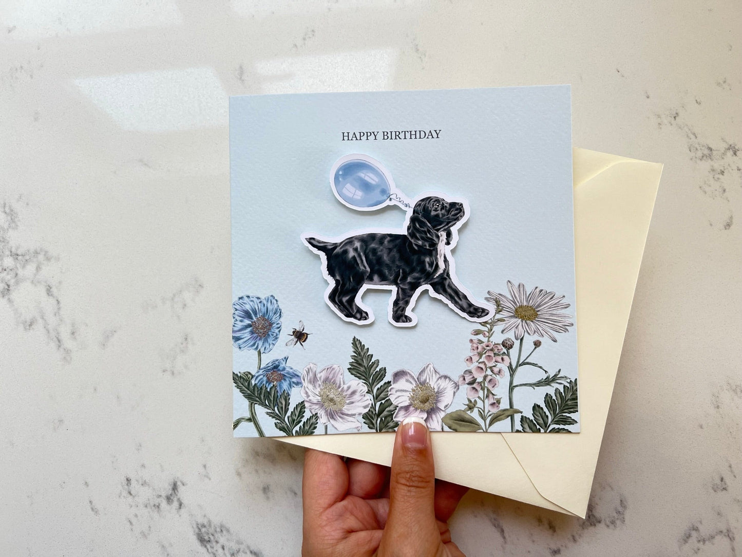 Puppy Birthday Balloon Card