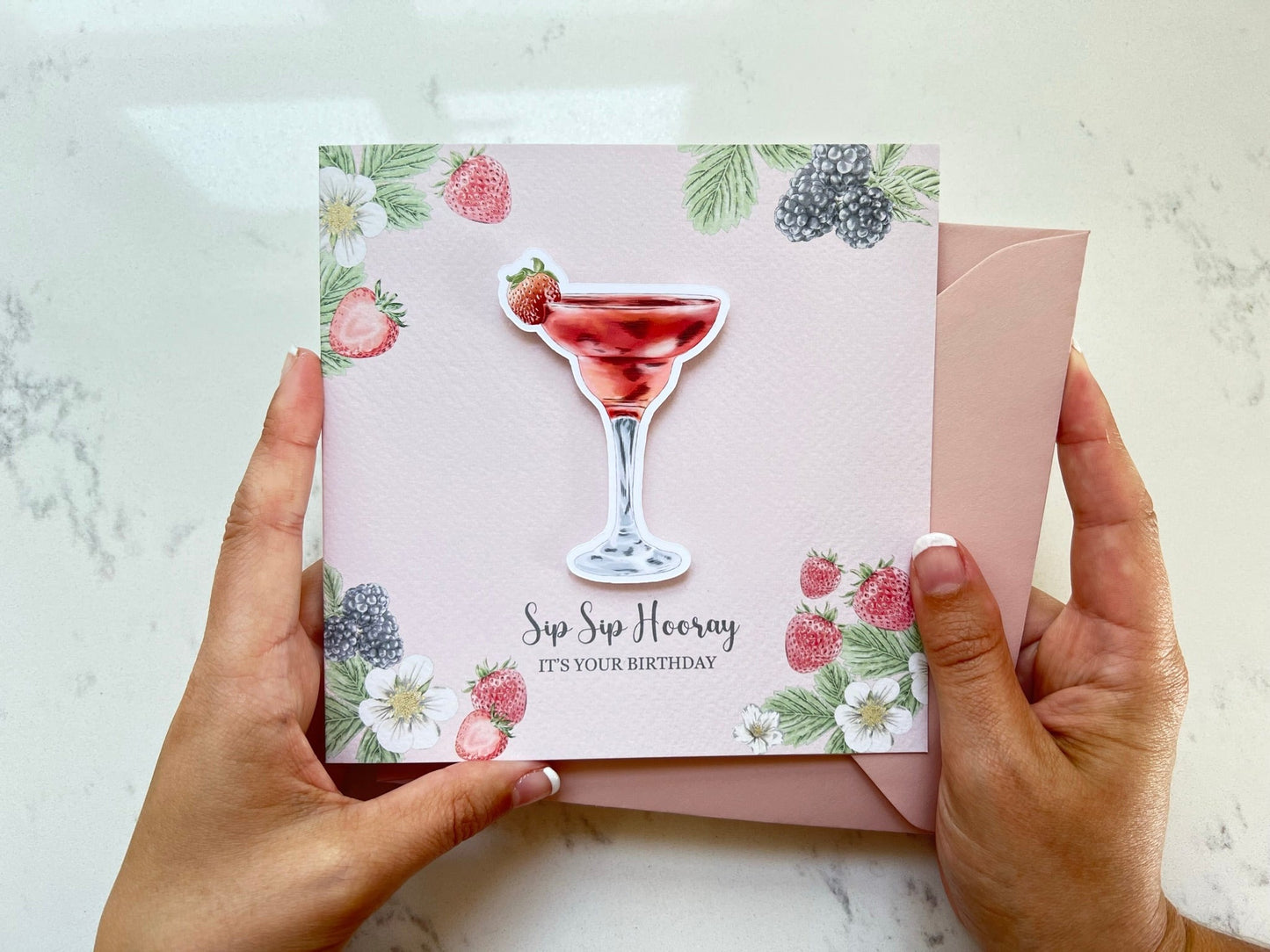 Sip Sip Hooray Cocktail Card