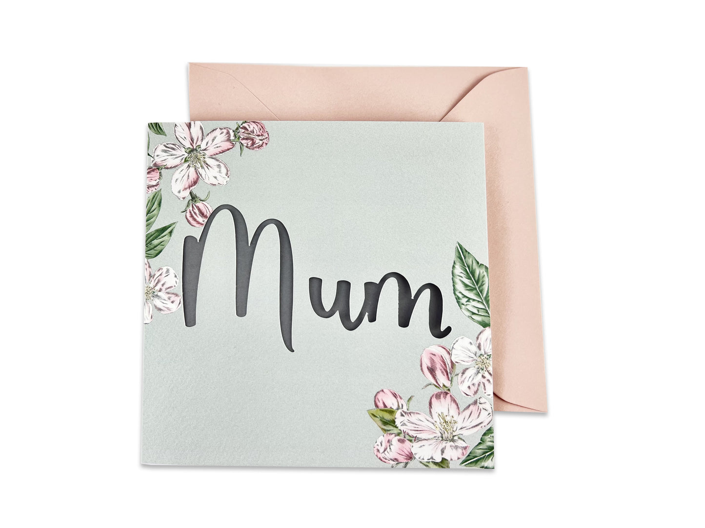Apple Blossom Mum Paper Cut Card