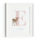 Personalised Woodland Initial Letter Print