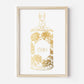 Foil Floral Gin Bottle Print