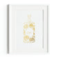 Foil Floral Gin Bottle Print