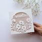 Floral Name Papercut Card