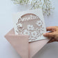 Floral Name Papercut Card