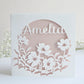 Floral Name Papercut Card