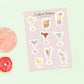 Cocktail Drinks Mini Planner Stickers