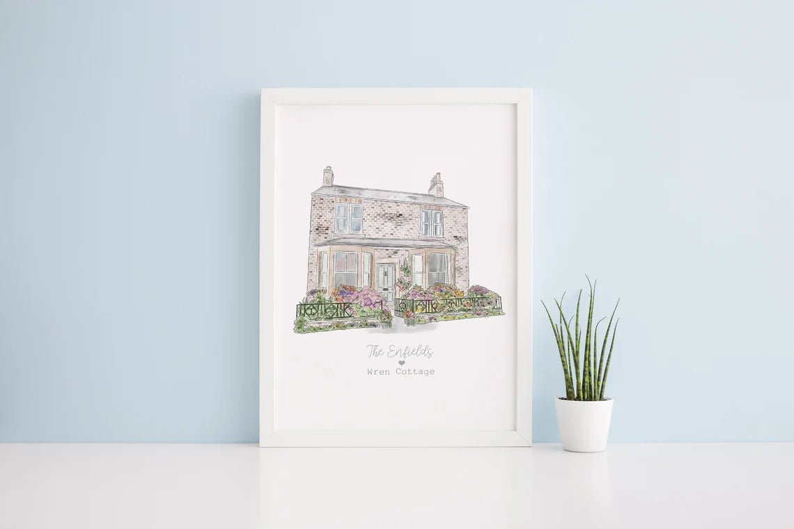 Custom House Portrait Print Unframed