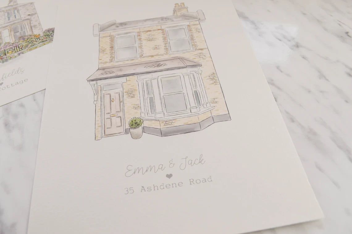Custom House Portrait Print Unframed