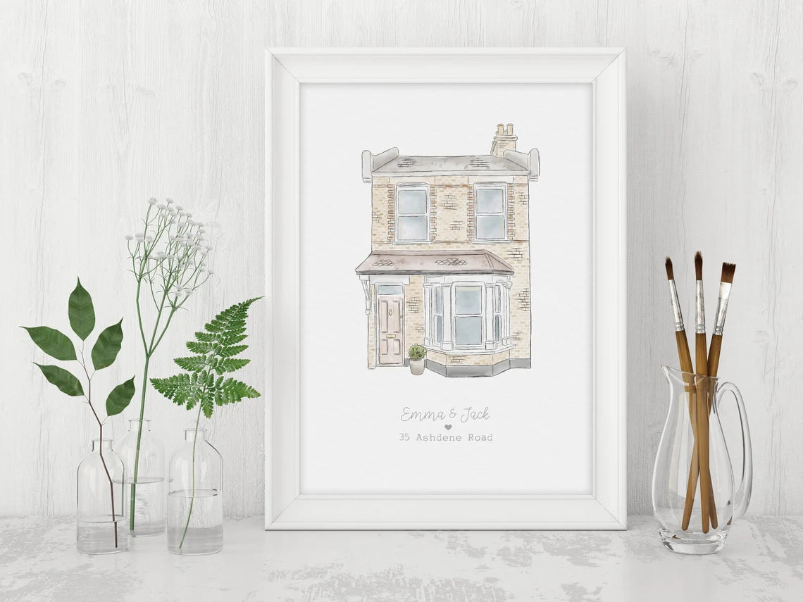Custom House Portrait Print Unframed