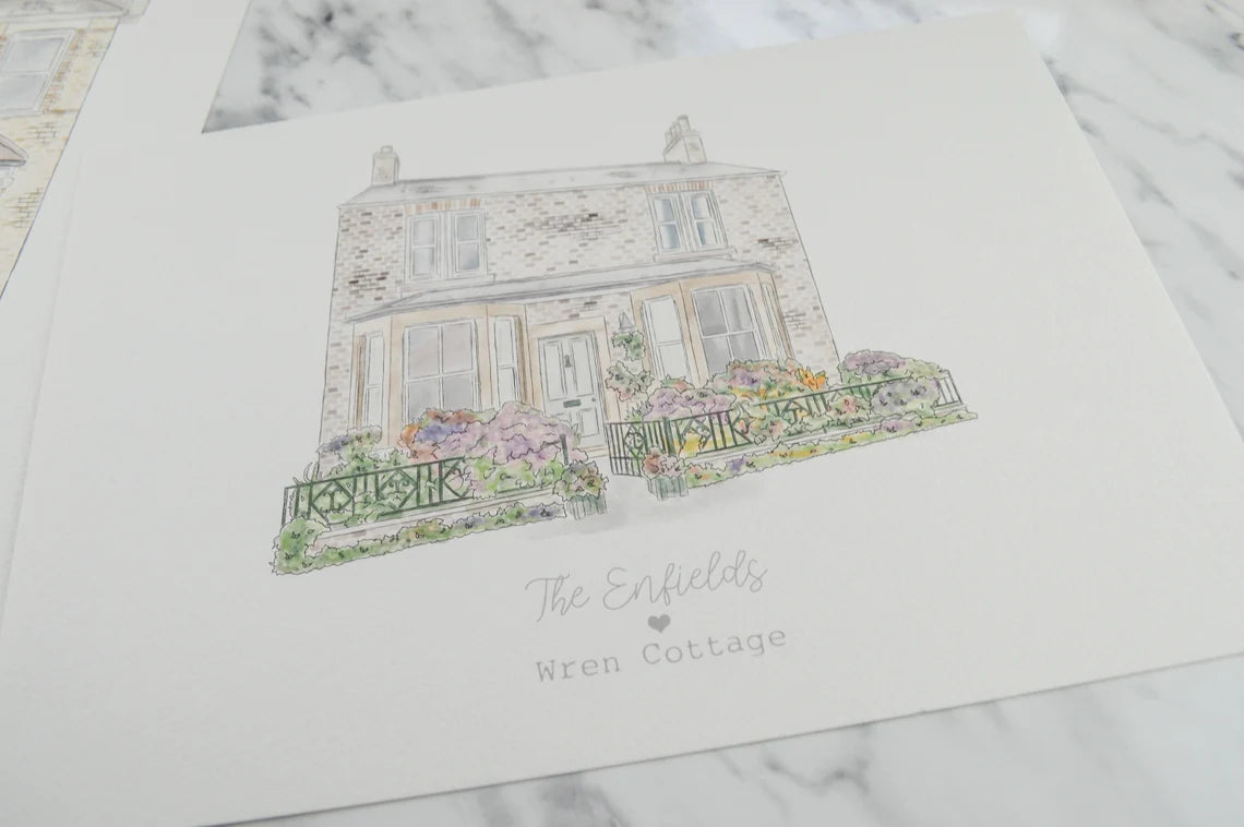 Custom House Portrait Print Unframed