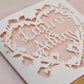 Couple Floral Poppy & Flax Papercut Card