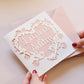 Couple Floral Poppy & Flax Papercut Card