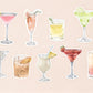 Cocktail Drinks Stickers Large