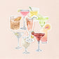 Cocktail Drinks Stickers Large