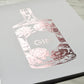 Foil Floral Gin Bottle Print