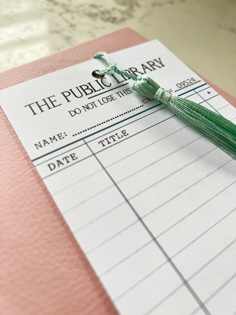 Library Card Bookmark
