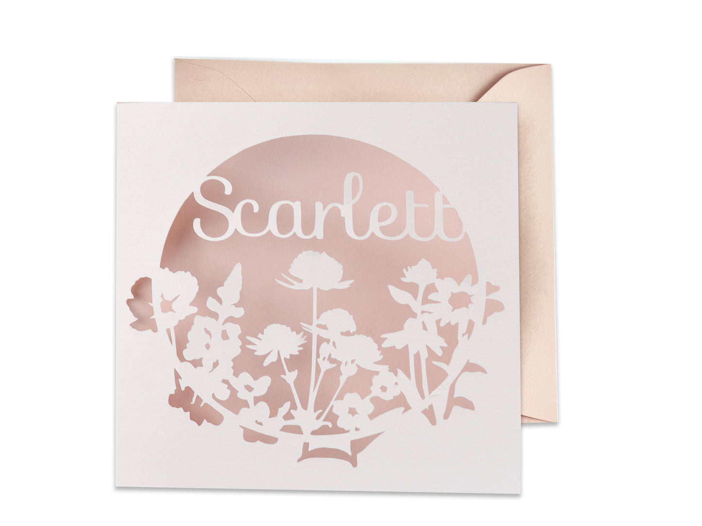 Wildflower Name Papercut Card